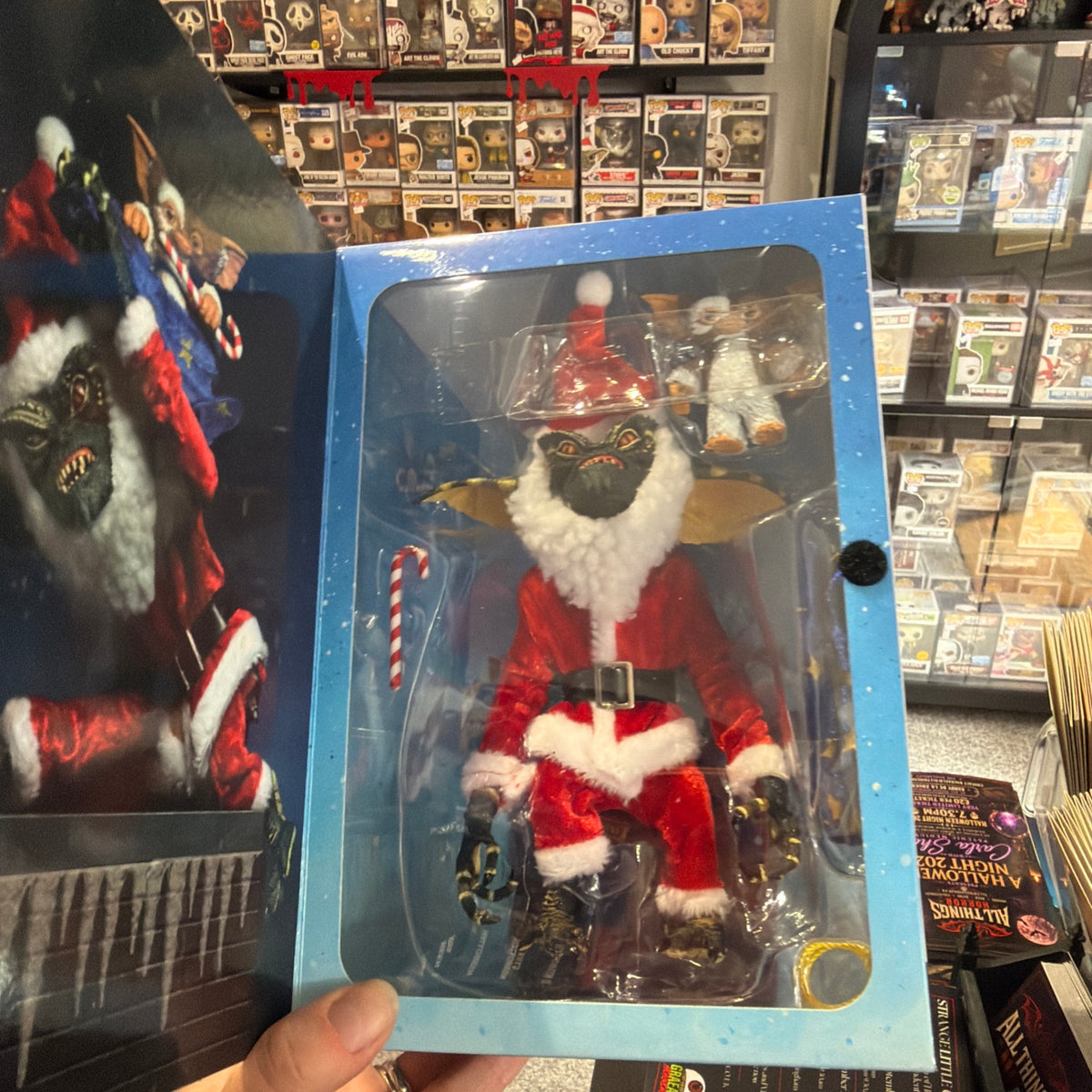 Neca Santa Stripe & Gizmo Gremlins
