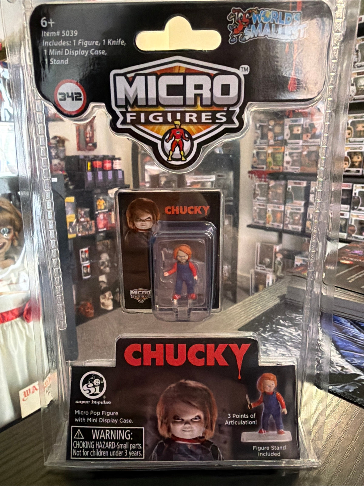 Super Impulse Micro Figures with Mini Display Case Chucky Child’s Play #5039