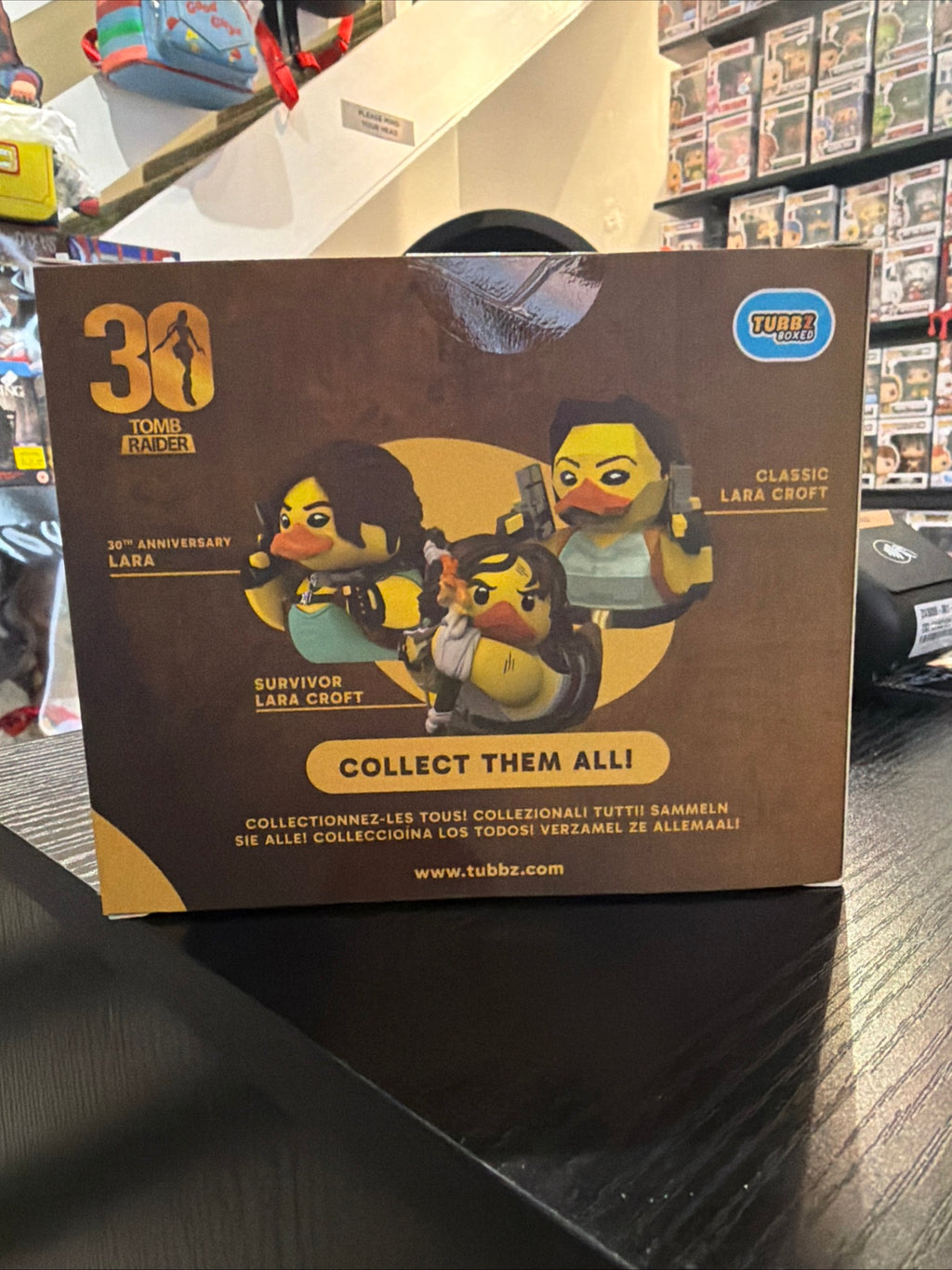 Tubbz Boxed Duck 30th Anniversary Lara Croft Tomb Raider Cosplaying Duck Figure