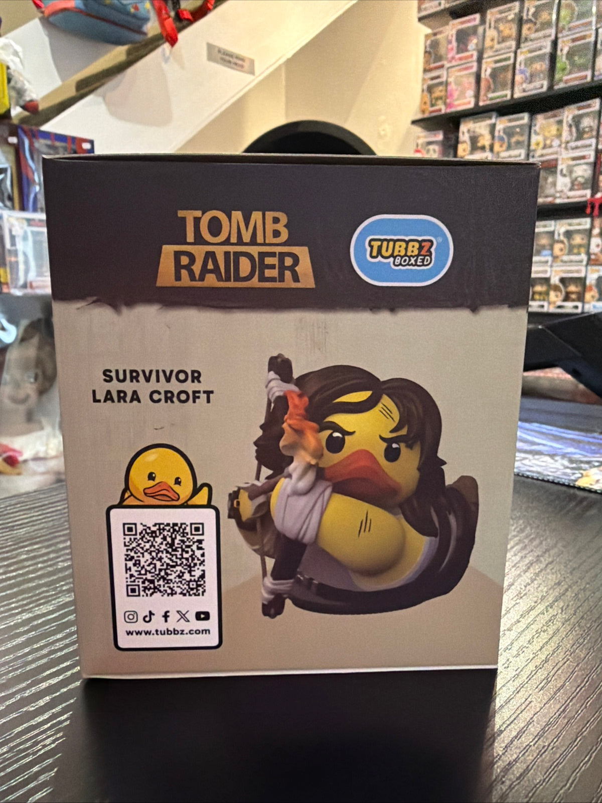 Tubbz Boxed Survivor Lara Croft Tomb Raider Cosplaying Duck Figure