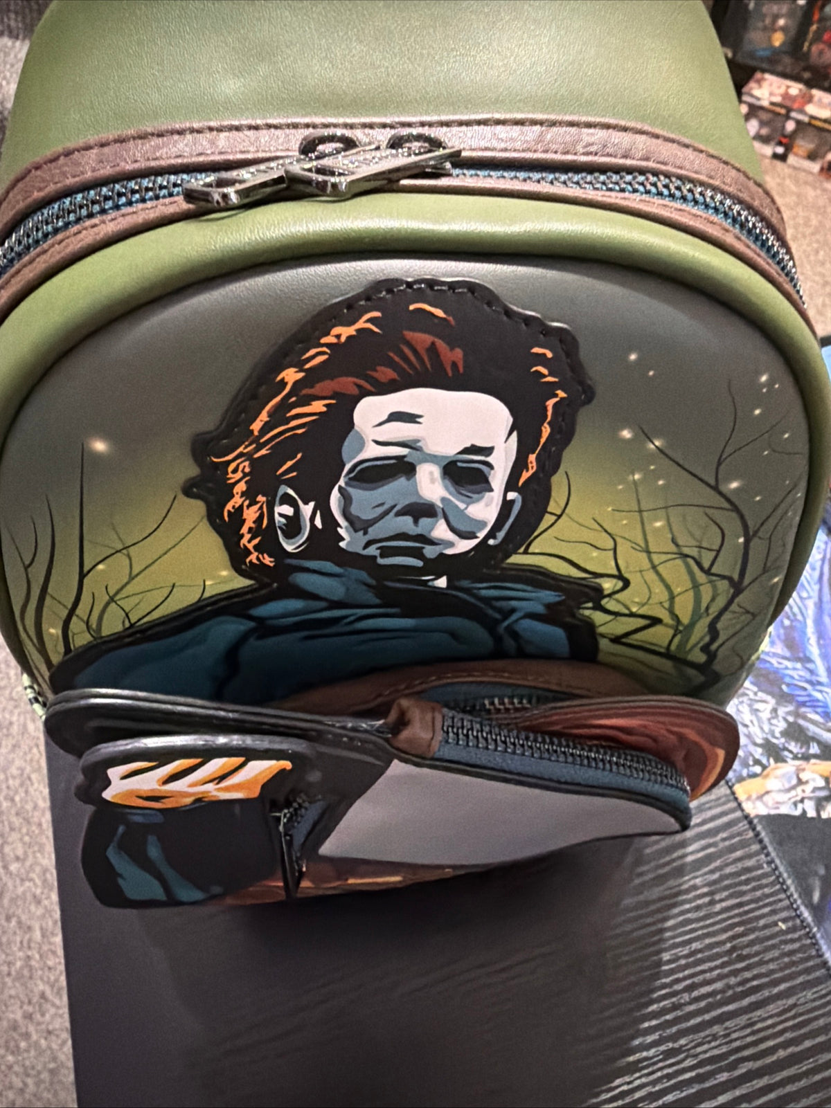 Loungefly Halloween Michael Myers Pumpkin Glow Mini Backpack With Coin Purse