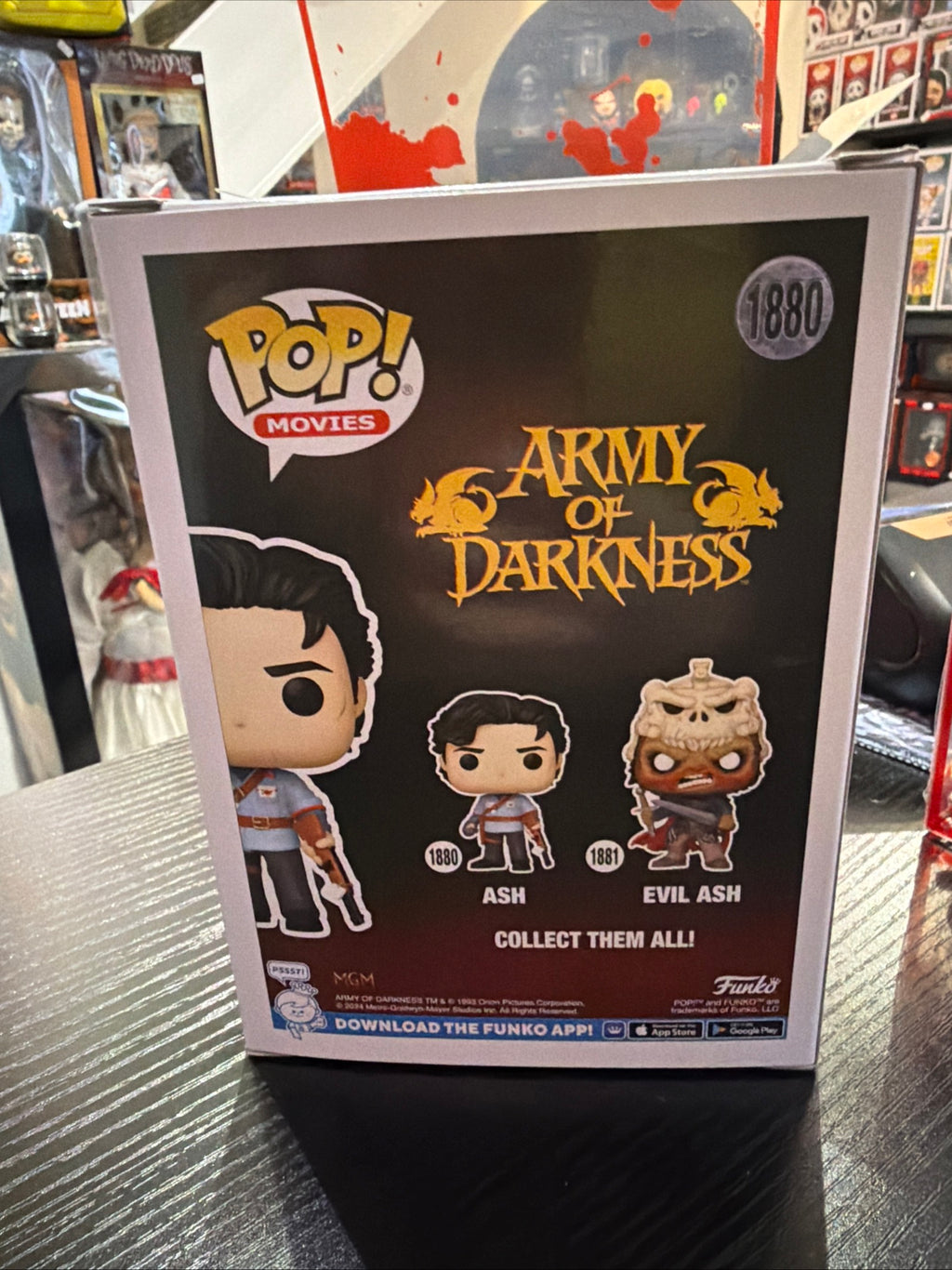 Funko Pop! Army of Darkness Ash Evil Dead with Free Blood Splattered Protector #1880