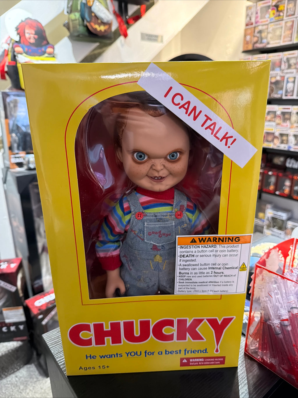 Mezco Chucky Evil Face Child’s Play 15” Talking Doll with Sound