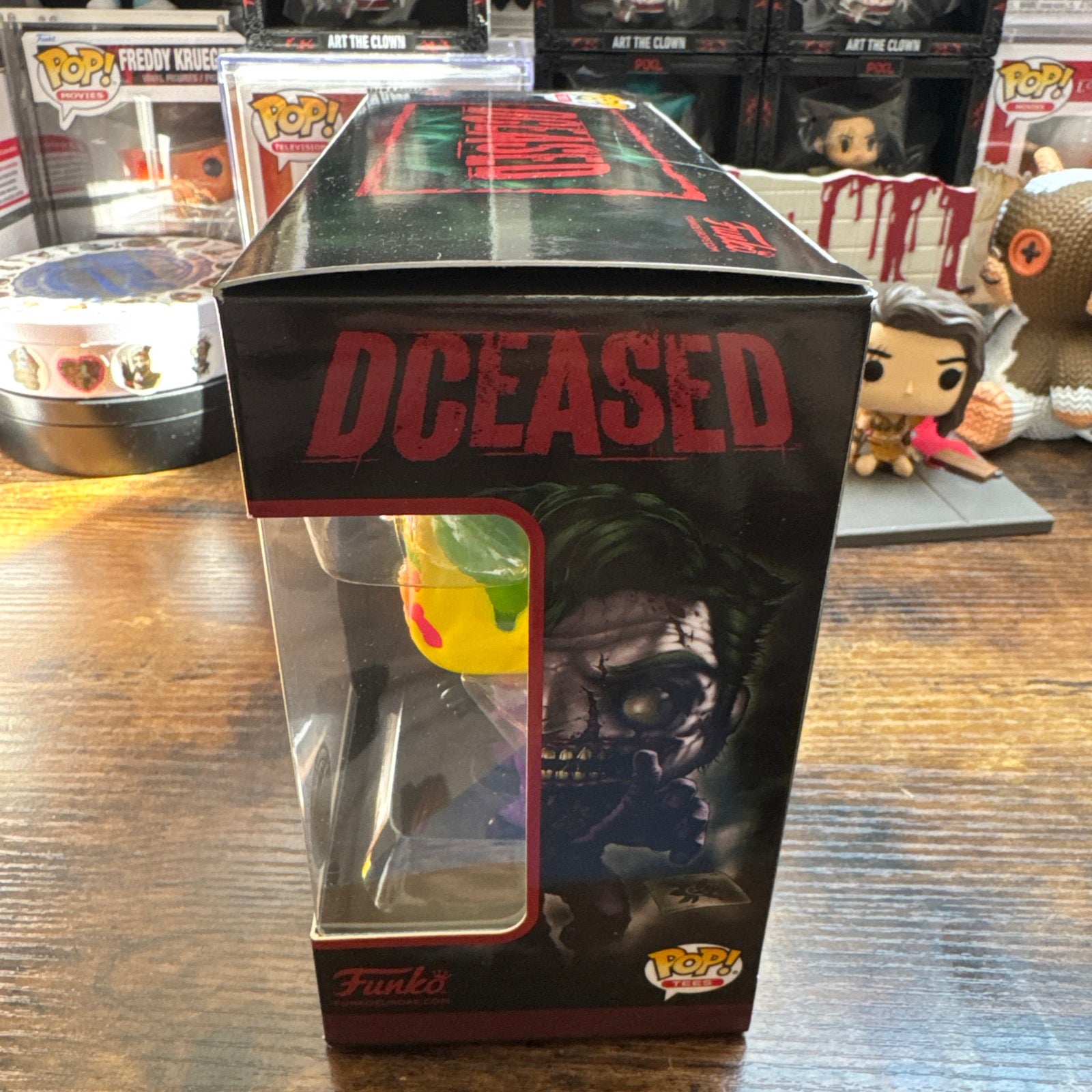 Dceased Joker Pop & Tee Blacklight Size Small