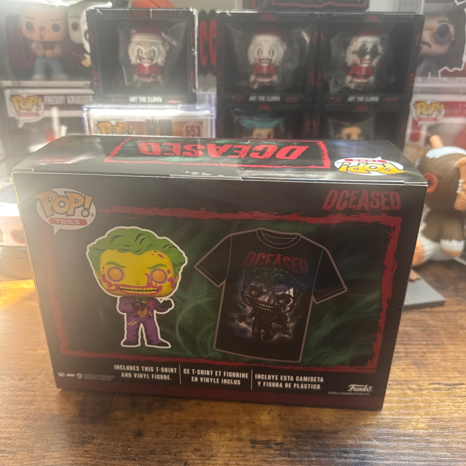 Dceased Joker Pop & Tee Blacklight Size Small