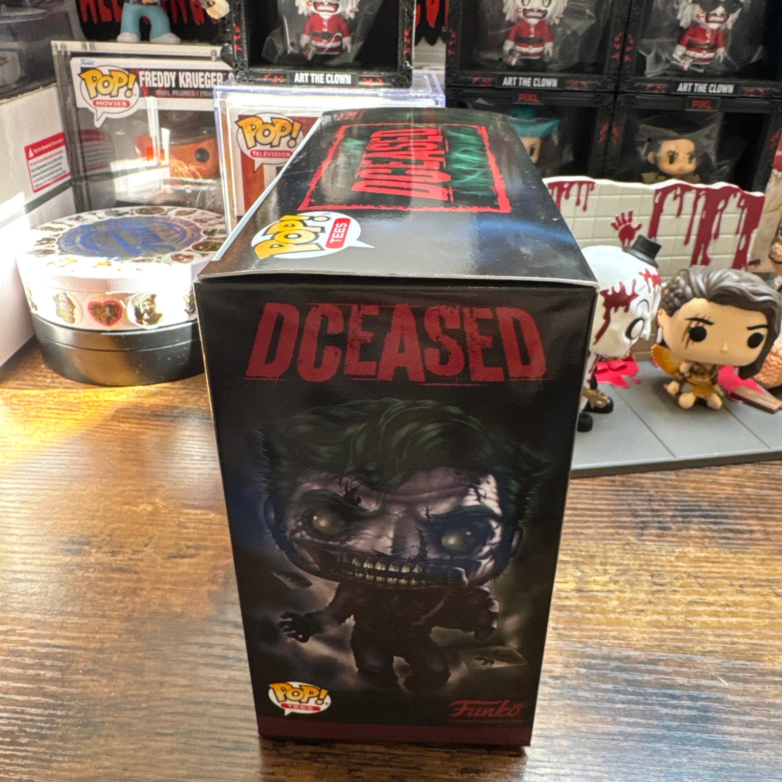 Dceased Joker Pop & Tee Blacklight Size Small