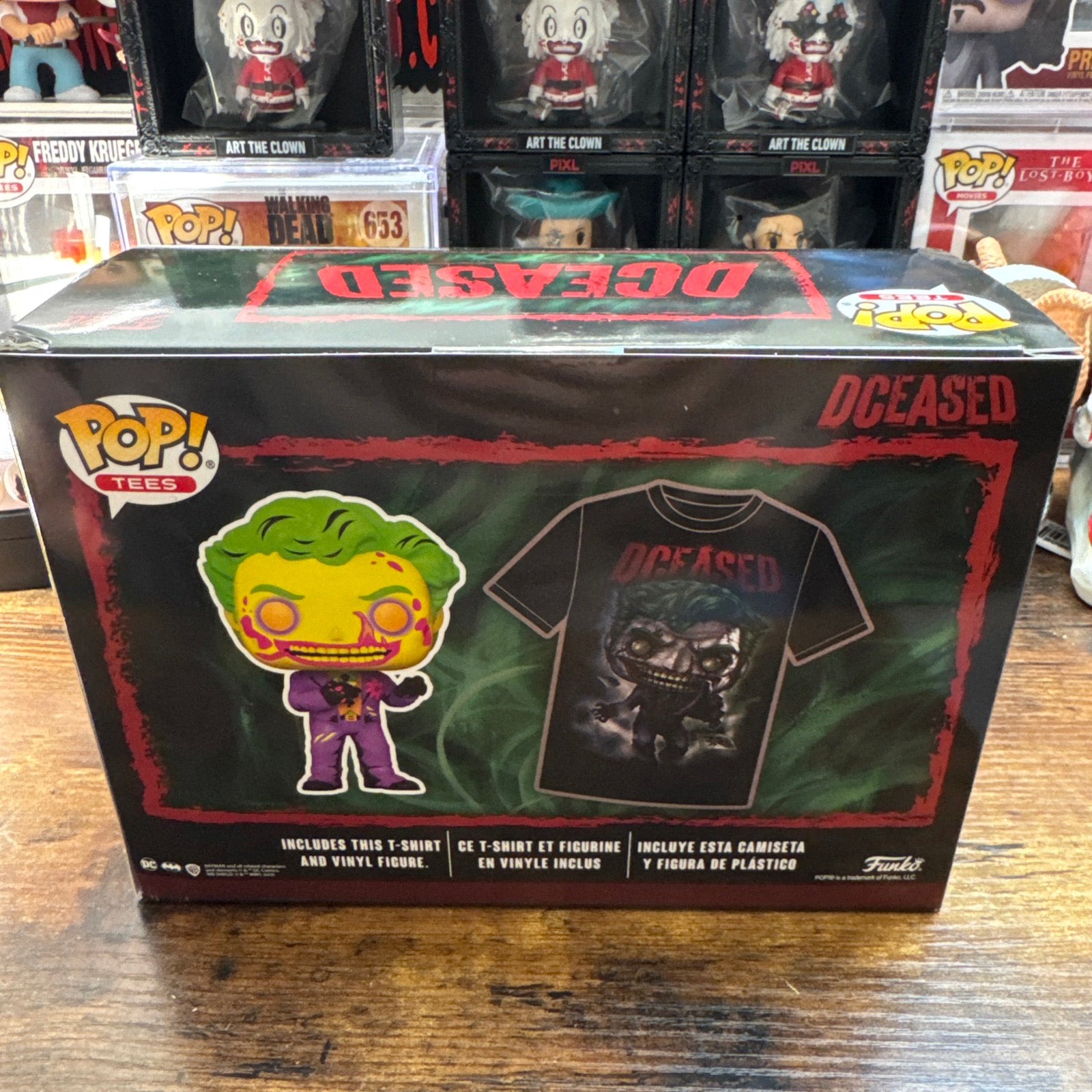 Dceased Joker Pop & Tee Blacklight Size XL