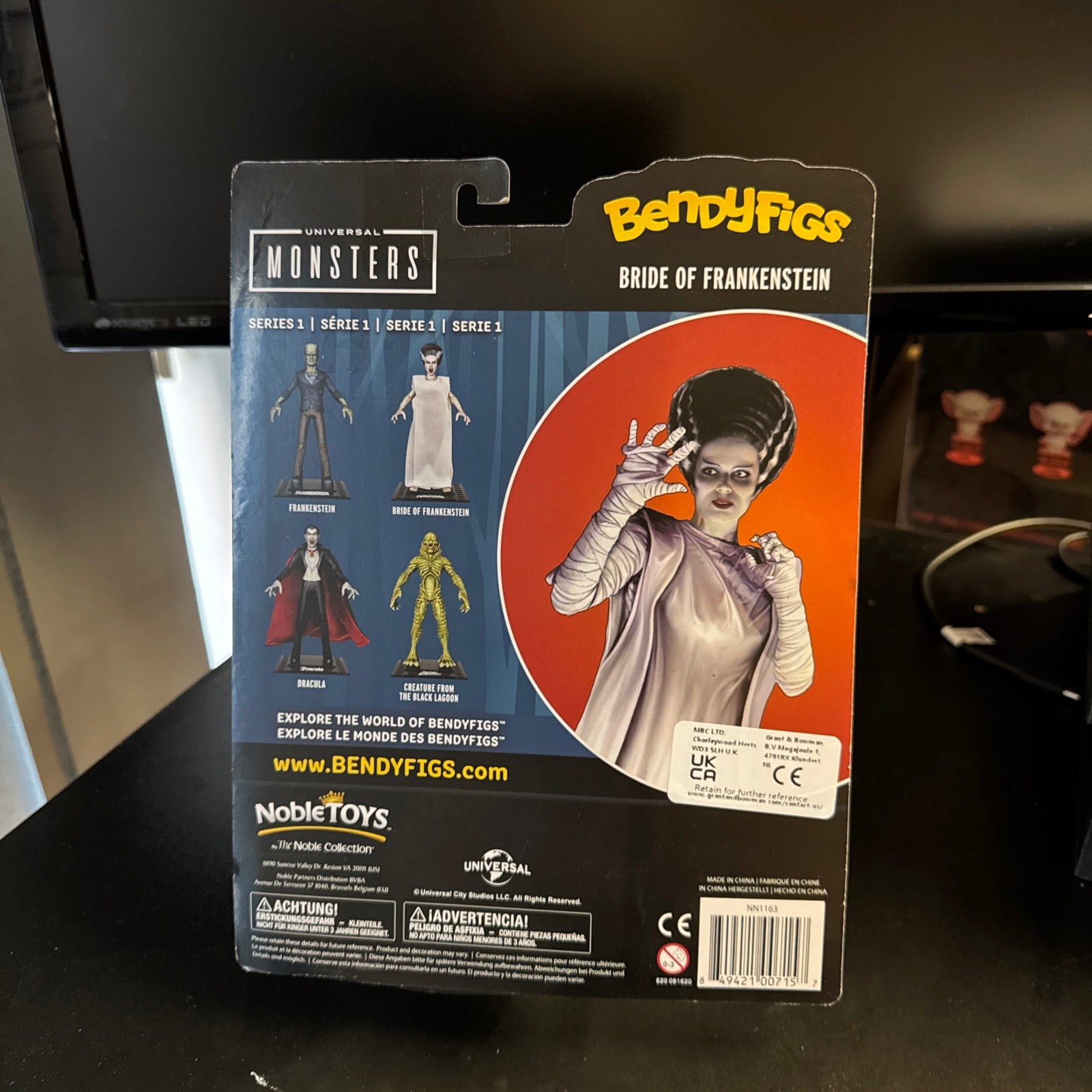 Noble Toys Bride Of Frankenstein 7” BendyFigs Universal Monsters