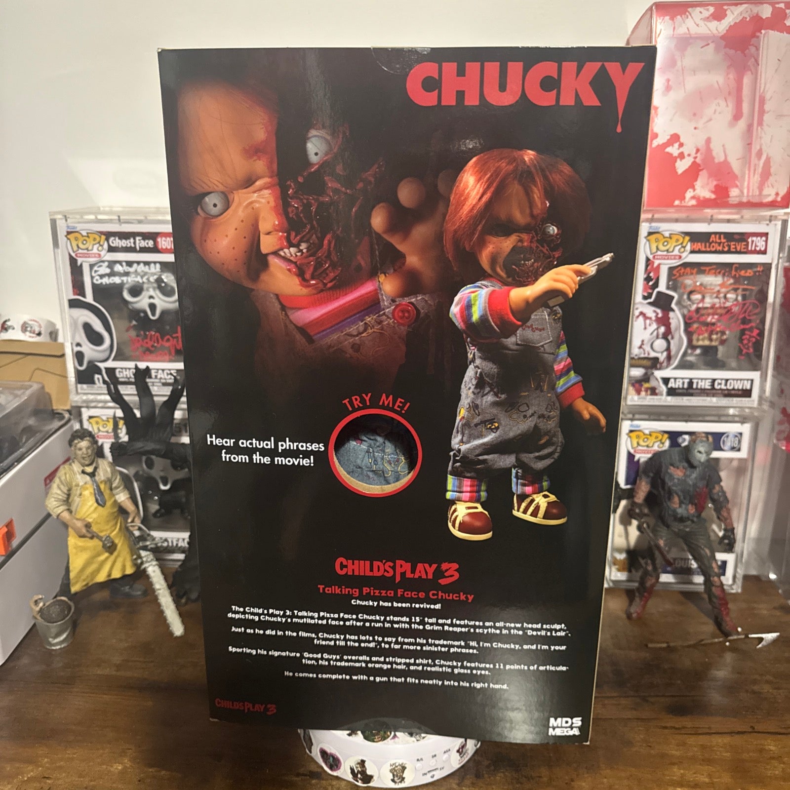 Chucky Pizza Face Talking Mezco Child’s Play 3