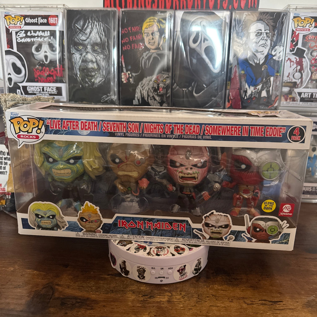 Pop Rocks Iron Maiden 4 Pack Live After Death/Seventh Son/Nights Of The Dead/Somewhere In Time Eddie